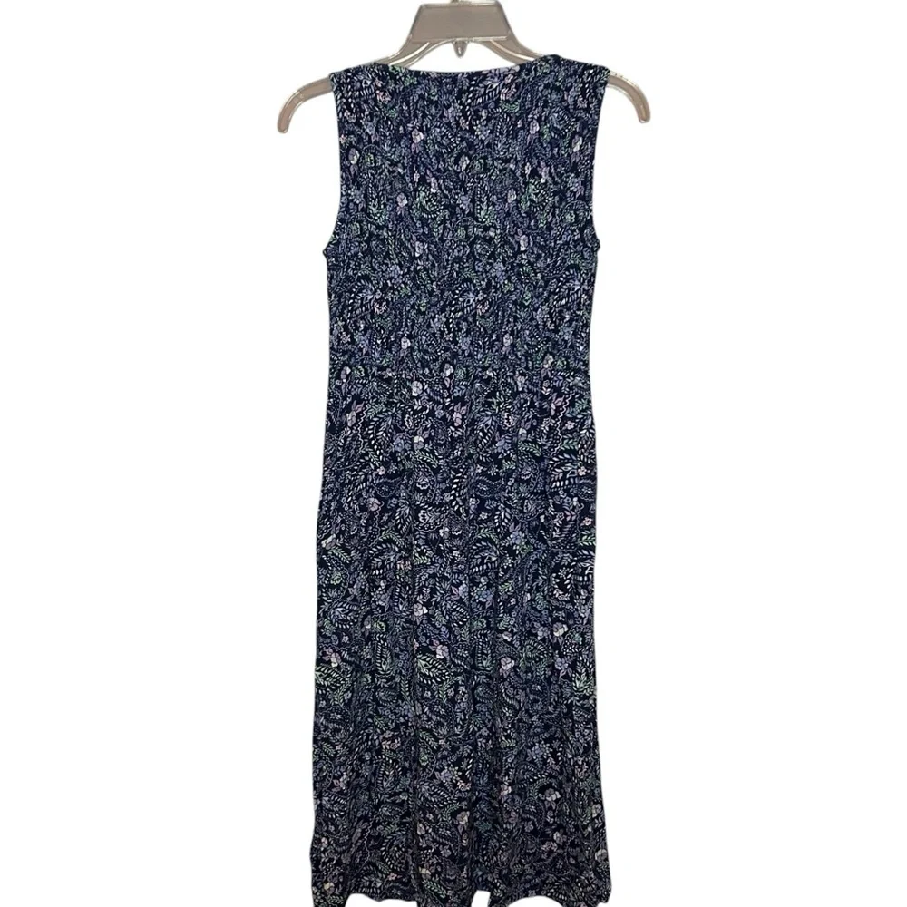 Croft and Barrow maxi dress floral paisley blue purple size small